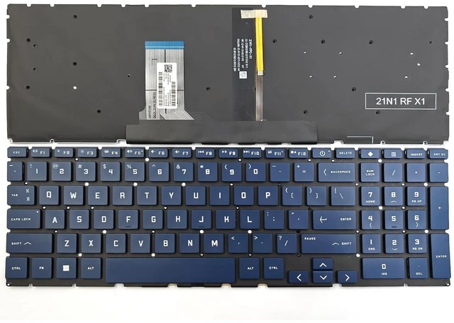 Main image of KGIGIBE Blue Keyboard for HP Victus 15-FA1093DX 15-FB 16-D 16-R Laptop US