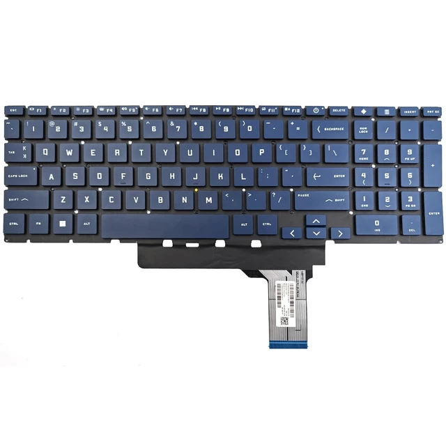 Alt view image 2 of 3 - KGIGIBE Blue Keyboard for HP Victus 15-FA1093DX 15-FB 16-D 16-R Laptop US