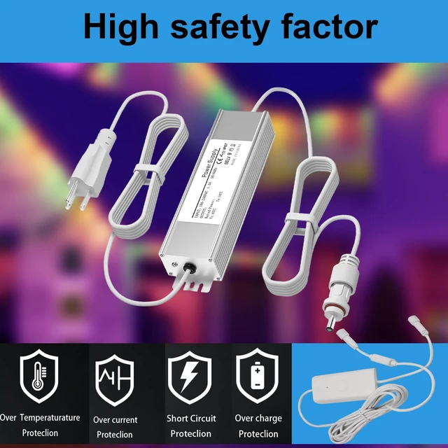 Alt view image 4 of 5 - 36V Power Adapter for Govee Pro Permanent Outdoor Lights Compatible with Govee H706A H706B H706C Power Supply Cord