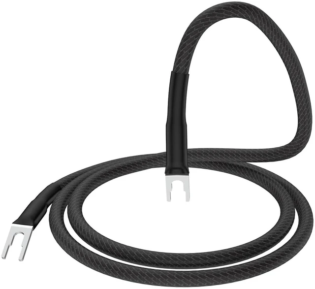Main image of Viborg 6.6FT Pure Silver Phonograph Turntable Ground Wires Shielded Cable for Magnetic Vintage Record Players (Y Spade to Y Spade Terminal)