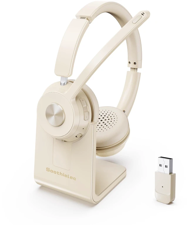 Main image of Wireless Headset with Mic for Work, Bluetooth Headset with Noise Cancelling