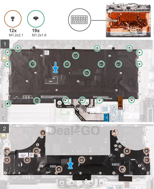 Alt view image 3 of 5 - Deal4GO 4-Zone RGB Backlit Keyboard TV8G0 18JXP P73J8 12PWM Replacement for Dell Alienware M15 R3 R2, M15 R4, G7 15 7500
