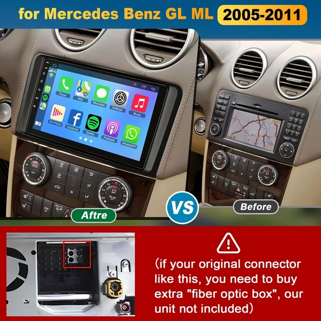 Alt view image 2 of 5 - Car Radio for Mercedes Benz GL ML Class W164 X164 ML350 ML500 2005-2011