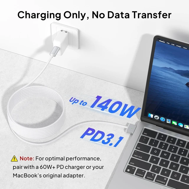 Alt view image 4 of 5 - Elebase USB C Mag-Safe 3 Charging Cable 6.6FT,140W Mag 3 Charger Cord 2M