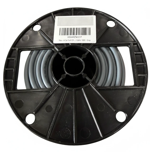 Alt view image 2 of 5 - AiCat Cat6 Ethernet Cable 100ft - 23 AWG, CMR, Insulated Solid Bare Copper Wire Cat6 Cable with Noise Reducing Cross Separator - 550MHZ / 10 Gigabit Speed, UTP Cat6 Cable 100ft PoE++ (4PPoE) - Gray