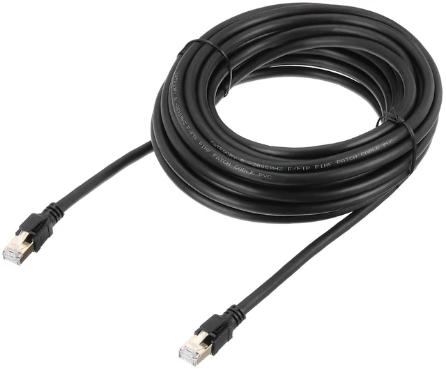 Main image of MECCANIXITY Cat 8 Ethernet Cable 33ft, 26AWG 40Gbps 2000Mhz High Speed Cat8 LAN Network Patch Cord with Gold Plated RJ45 Connector for Gaming, Router, Modem, PC