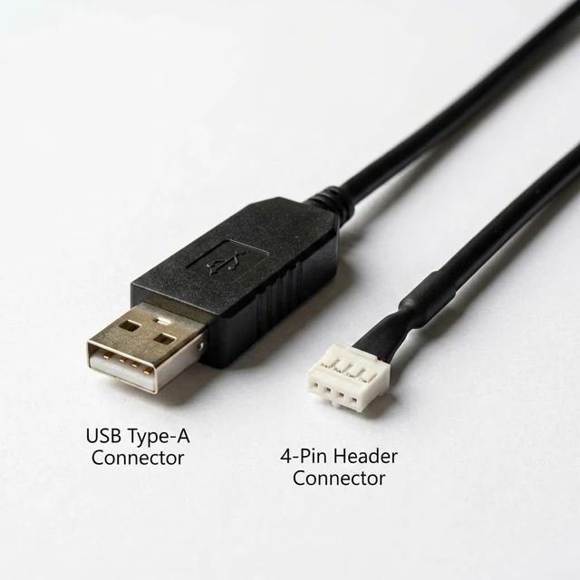 Alt view image 2 of 5 - Pidwaok USB to 4-Pin Cable for KINCO MD Series Servo Drives, 1.8m RS232 Configuration & Debug Cable
