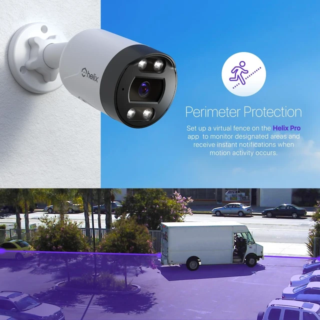 Alt view image 5 of 5 - Helix 2PK 5MP Outdoor IP Security PoE Camera, Human Detection, NDAA Compliant, IP Surveillance Bullet, 2-Way Audio, Support 256GB MicroSD, 98ft Night Color Vision, Deterrent, 2PK-HLX-IP5M-B102EW-AI