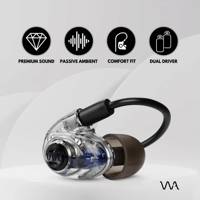 Alt view image 2 of 5 - Westone Audio AMPRO X20 Dual Driver Musician IEM with Passive Ambience, Black