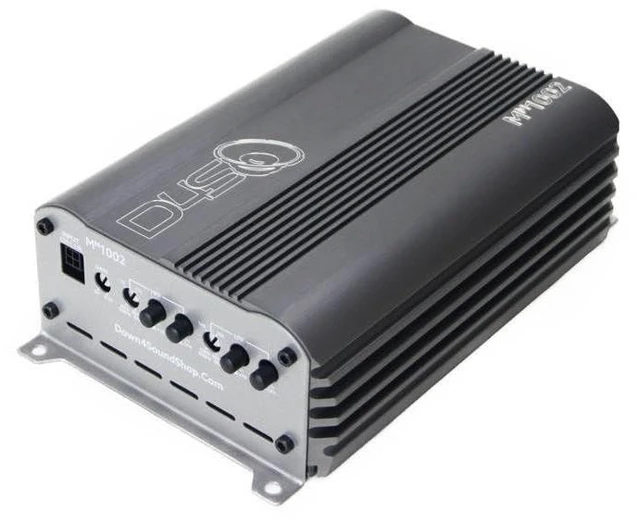 Main image of Down4Sound MM1002 Mini Maxx Gray 350W RMS Mini 2-Channel Car Audio Amplifier