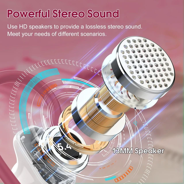 Alt view image 2 of 5 - Wireless Earbuds Bluetooth 5.4, 50H Playtime Sport Earphones with Earhooks