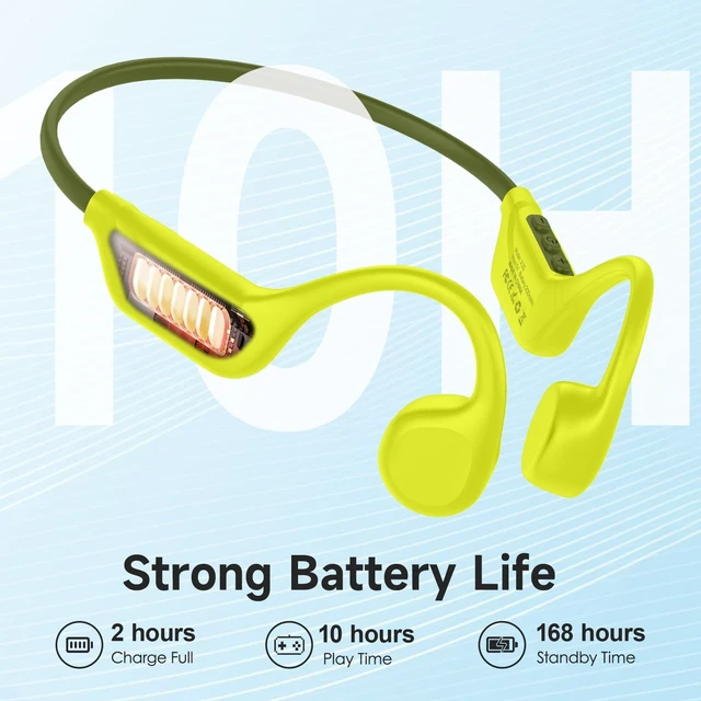 Alt view image 2 of 5 - LOBKIN Bone Conduction Headphones Bluetooth 5.4, Open Ear Headset with Mic