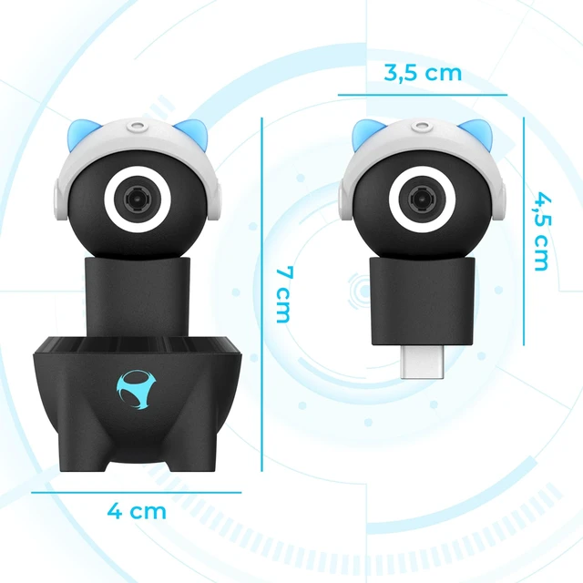 Alt view image 2 of 5 - Subsonic - Playcam 1080 - Camera for Nintendo Switch 2 - Full HD 1080p Resolution with Wide Angle - USB-C Plug and Play - Adjustable Lens (Blue)