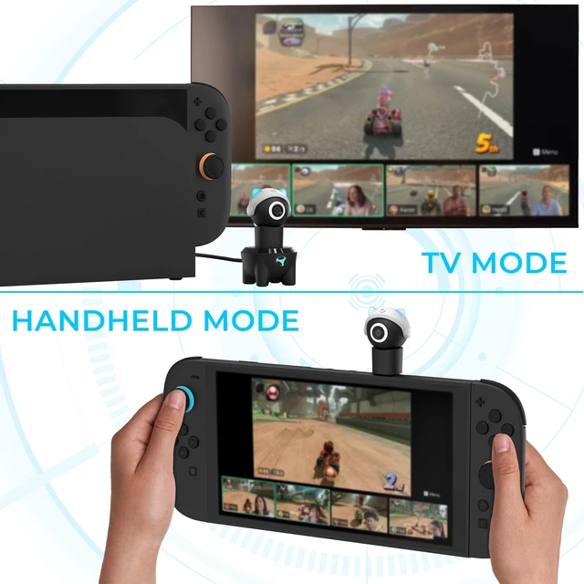Alt view image 4 of 5 - Subsonic - Playcam 1080 - Camera for Nintendo Switch 2 - Full HD 1080p Resolution with Wide Angle - USB-C Plug and Play - Adjustable Lens (Blue)