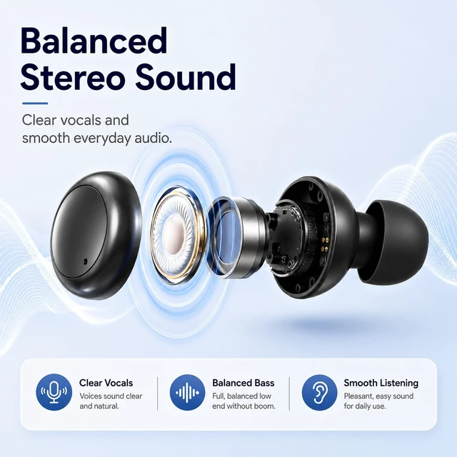 Alt view image 5 of 5 - Invisible Sleep Earbuds for Side Sleepers, Mini Bluetooth Headphones, Black