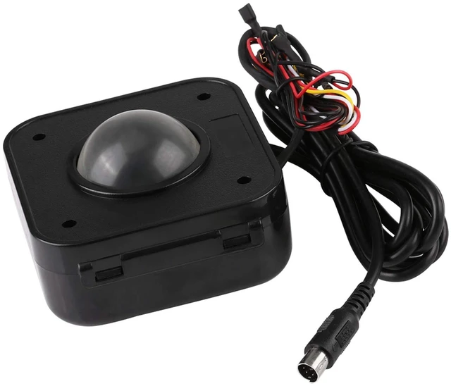 Main image of Eujgoov Round LED Trackball 4.5cm Mouse Lighted Illuminated PS/2 PCB Connector Wired Trackball for Arcade Game Machine