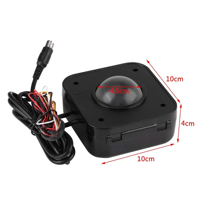 Alt view image 2 of 5 - Eujgoov Round LED Trackball 4.5cm Mouse Lighted Illuminated PS/2 PCB Connector Wired Trackball for Arcade Game Machine