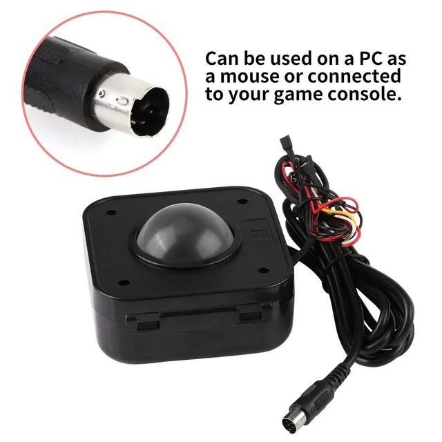 Alt view image 3 of 5 - Eujgoov Round LED Trackball 4.5cm Mouse Lighted Illuminated PS/2 PCB Connector Wired Trackball for Arcade Game Machine