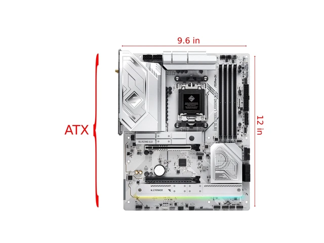 Alt view image 2 of 5 - ASRock X870 Steel Legend WiFi 7 AMD Ryzen Socket AM5 ATX Motherboard DDR5 DIMMs 8000 MHz 256 GB SATA3 6.0 Gb/s USB4 M.2