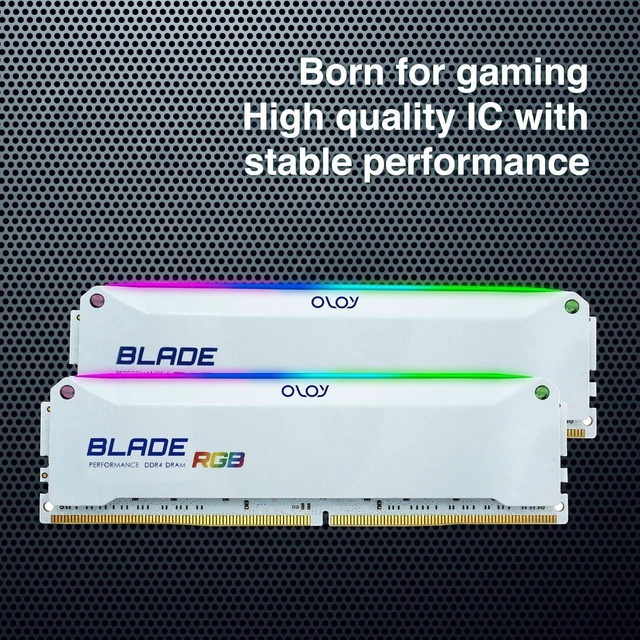Alt view image 4 of 5 - OLOy DDR4 RAM 16GB (2x8GB) White Blade RGB 3600 MHz CL18 1.35V 288-Pin Desktop Gaming UDIMM (MD4U0836181BRWDA)