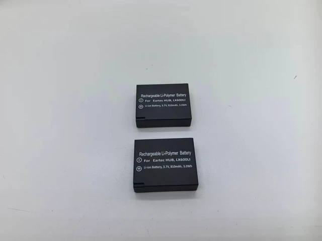 Alt view image 2 of 5 - 2PCS Battery for Headset Compatible with Eartec Ultralite, HUB, Hub Systems (810mAh, 3.7V) 2X Replacement Battery LX600LI