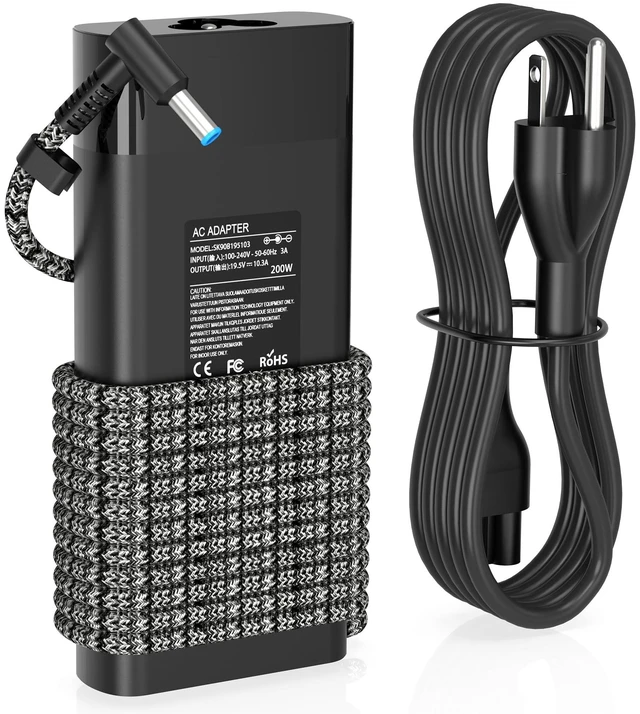Main image of EWAMESIT 200W AC Adapter Laptop Charger Compatible with HP Omen Pavilion 15 16 17 Gaming Laptop,Victus 15 Envy 15 ZBook 15 15u Fury Studio Power G3 G4 G5 G6 G7 G8 Mobile Workstation Slim Charger