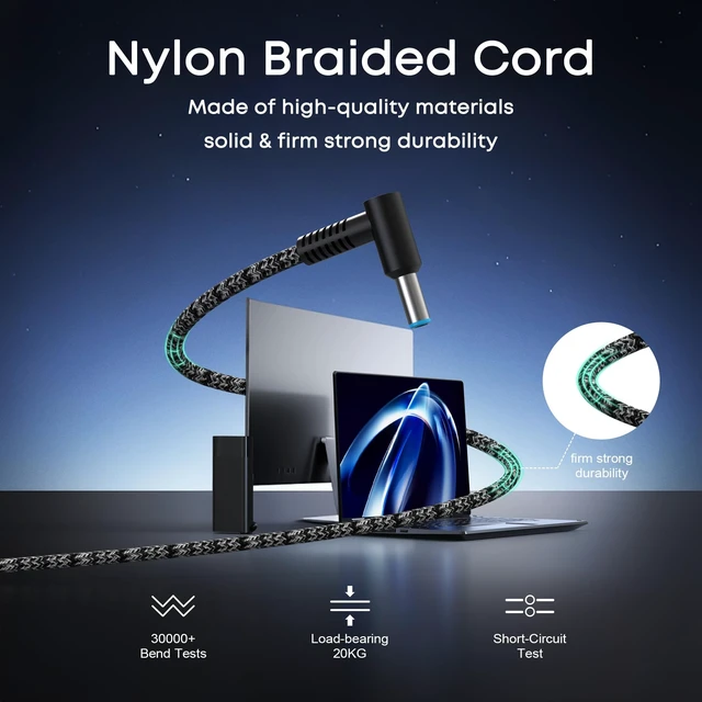 Alt view image 2 of 5 - EWAMESIT 200W AC Adapter Laptop Charger Compatible with HP Omen Pavilion 15 16 17 Gaming Laptop,Victus 15 Envy 15 ZBook 15 15u Fury Studio Power G3 G4 G5 G6 G7 G8 Mobile Workstation Slim Charger
