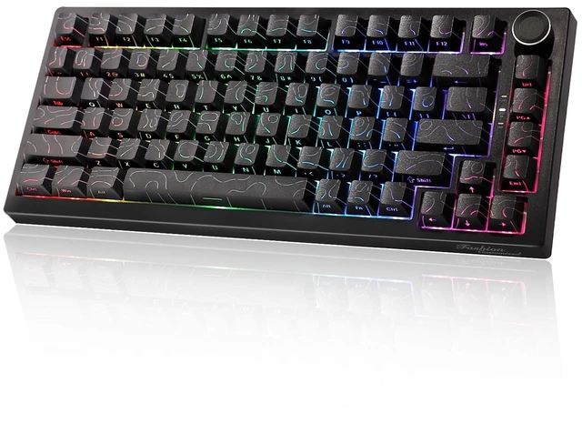 Main image of Itigoitie 75% Wireless Gaming Mechanical Keyboard,TriMode 2.4G/USBC/BT5.3,8000mAh Hot Swappable Custom Keyboard,Linear Switch,Gasket Mounted,RGB Backlit,PBT Keycaps,CNC Knob for Mac/Win/Android