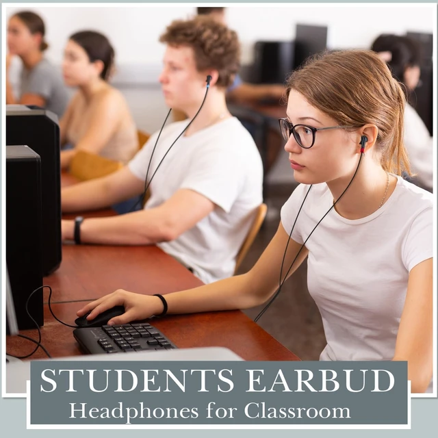 Alt view image 4 of 5 - Kanayu 200 Pack Wired Earbuds Bulk for Classroom, No Mic 3.5mm, Multicolor