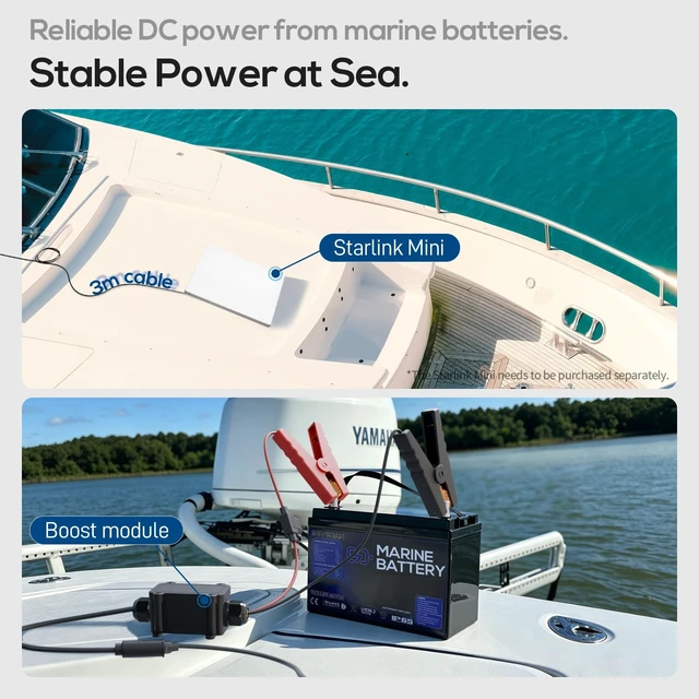Alt view image 4 of 5 - Starlink Mini Battery Adapter Supports 105W Power Features Boost Module