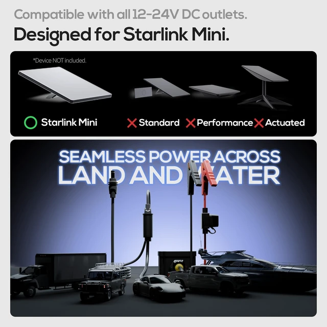 Alt view image 5 of 5 - Starlink Mini Battery Adapter Supports 105W Power Features Boost Module