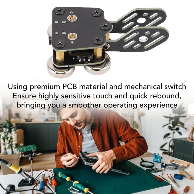 Alt view image 2 of 5 - LICAEVEY CW Key Morse Code Key, Sensitive Double Paddle with Magnetic Base, Plug and Play for Ham Radio Smartphone Computer, PCB Mechanical Switch, Portable Lightweight Telegraph