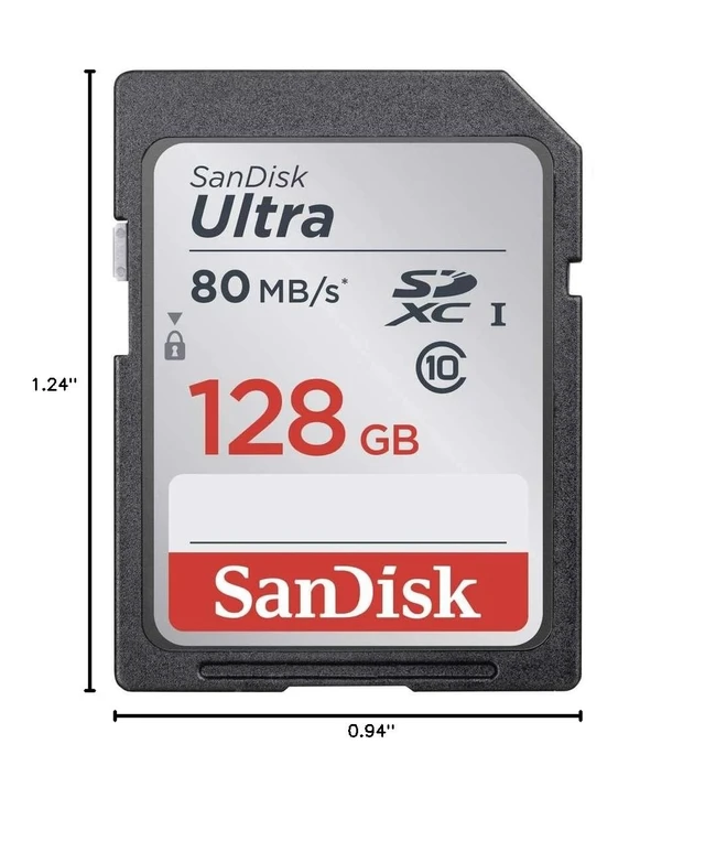 Alt view image 3 of 3 - SanDisk Ultra 128GB SDXC UHS-I Memory Card up to 80MB/s (SDSDUNC-128G-GN6IN), Black