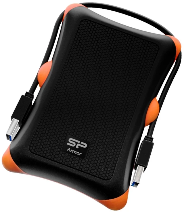Main image of Silicon Power 1TB External Hard Drive Armor A30, Shockproof USB 3.0 for Xbox PS4 and PS5 Black