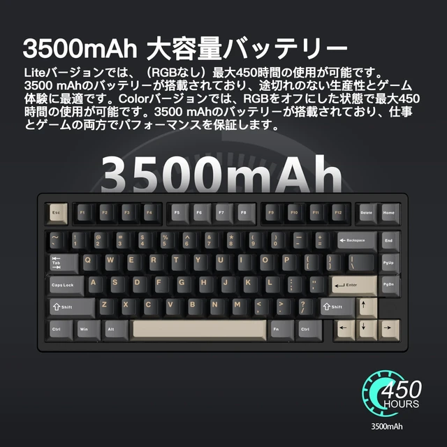 Alt view image 3 of 5 - KIBU WOBKEY Rainy75 75% Tri-Mode Mechanical Keyboard, CNC Aluminum Custom Wireless Keyboard, Hot Swappable, VIA Programmable, Violet Switch,BT/2.4G/Wired for Mac/Win(Lite Black)