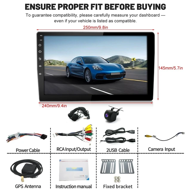 Alt view image 3 of 5 - 4+64G Car Stereo for Chevrolet Silverado 1500/2500/3500 1999-2006 with 10.1 Inch Touchscreen,Wireless Carplay/Android Auto GPS DSP Bluetooth FM Reverse Camera
