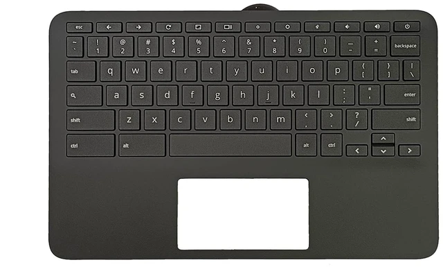 Alt view image 2 of 5 - Replacement for HP Chromebook 11 G9 EE Laptop Palmrest Assembly with US Keyboard M47382-001