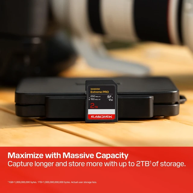 Alt view image 4 of 5 - SanDisk 512GB Extreme PRO SD UHS-I Card, Up to 250MB/s Read and 170MB/s Write, 4K UHD, Full HD, U3, V30, SDSDXXJ-512G-GSCIN