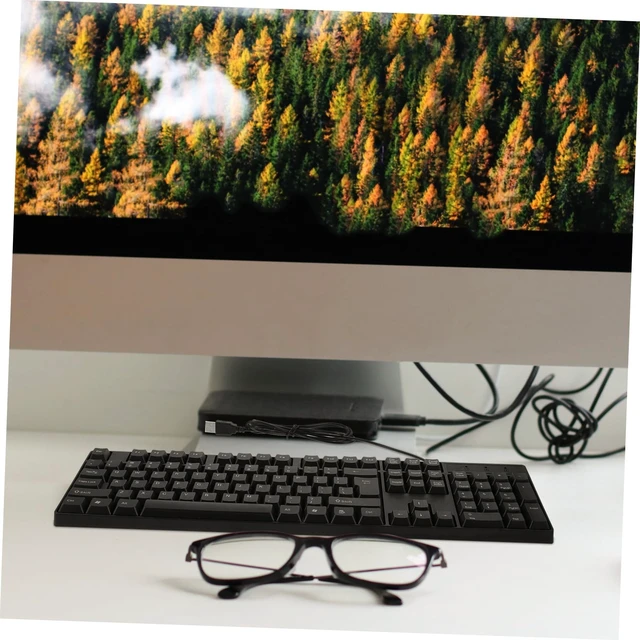 Alt view image 4 of 5 - Yardenfun Full-Sized Wired Keyboard and Mouse Combo Silent Ergonomic Design for Desktop and Laptop Use with Pad for Easy Typing and Stable Performance