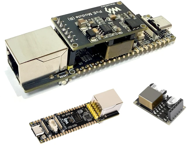 Main image of ESP32-P4 PoE Ethernet AI Development Board, Based On ESP32-P4, with PoE Module, P oE or USB Type-C Power Supply, AI Speech Interaction, with ETH, MIPI-CSI/DSI, GPIO, Microphone, Speaker Port, etc.