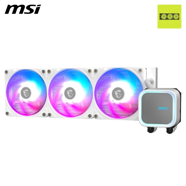 Alt view image 2 of 5 - MSI MAG CoreLiquid A13 360 White Liquid CPU Cooler