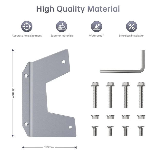 Alt view image 2 of 5 - WXPSKY Starlink Performance Gen 3 Mount, Low-Profile Wedge Bracket for Gen3/V3 Flat Dishy Fits RV, Boat, Wood, Metal, Plastic or Slotted Vehicle Rails