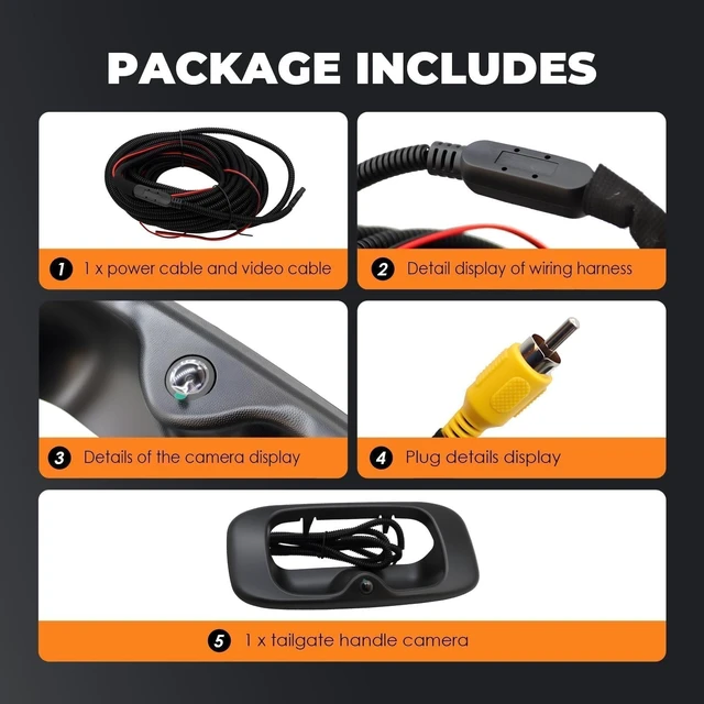 Alt view image 5 of 5 - Aspaton Tailgate Handle Backup Camera Fit 1999-2006 Silverado/Sierra 1500