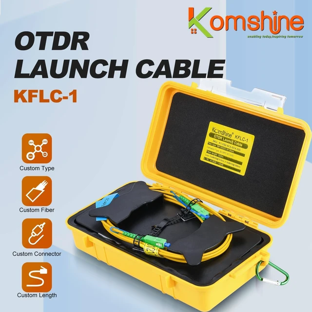 Alt view image 2 of 5 - KOMSHINE 1310nm 1550nm SC-UPC/SC-UPC SingleMode G652D Fiber Optic Patch Jump Cable Box OTDR Launch Cable Box 500 Meters