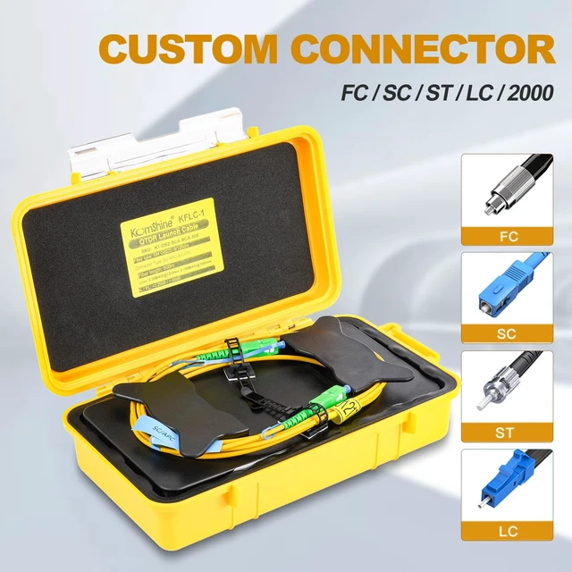 Alt view image 4 of 5 - KOMSHINE 1310nm 1550nm SC-UPC/SC-UPC SingleMode G652D Fiber Optic Patch Jump Cable Box OTDR Launch Cable Box 500 Meters