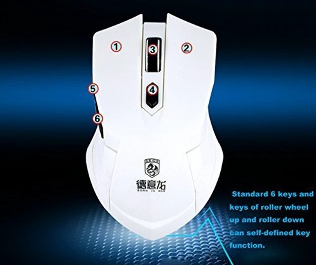 Alt view image 5 of 5 - UniFire V60 Waterproof 2.4G Wireless Gaming Keyboard with Mouse DPI Control For DESKTOP PC Laptop Wireless Keyboard Mouse Combos (white)