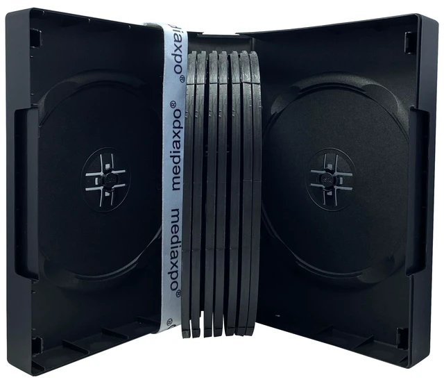 Alt view image 3 of 5 - mediaxpo Space-Saving Multi 16 Disc DVD Cases Holders with Flap - Neatly Store Your Movie Collection (Pack of 10)