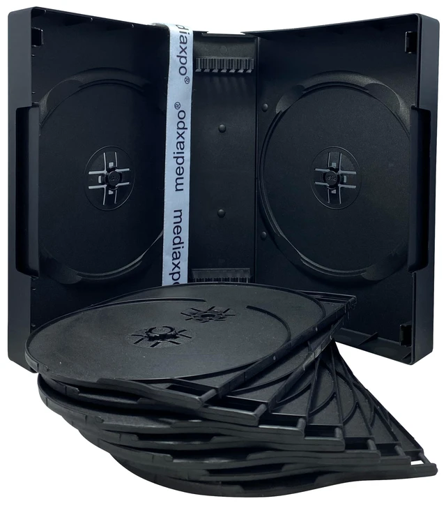 Alt view image 4 of 5 - mediaxpo Space-Saving Multi 16 Disc DVD Cases Holders with Flap - Neatly Store Your Movie Collection (Pack of 10)