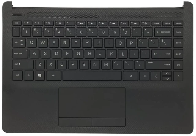Main image of Replacement Keyboard Palmrest Touchpad Upper Case Top Cover for HP 14Z-DK 14-DK 14-CF 14S-CF Laptop Assembly L91187-001 6070B1751302 Jet Black