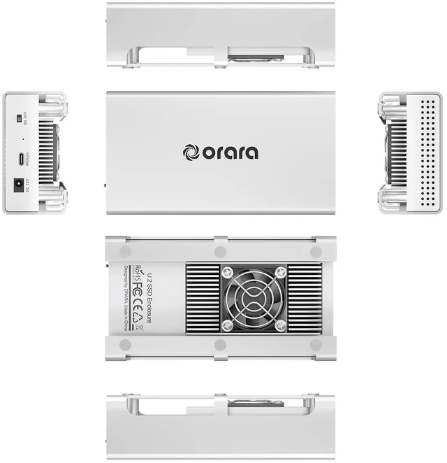 Alt view image 4 of 5 - USB4 40Gbps U.2 SSD Enclosure, Compatible with Thunderbolt 4 to U.2 NVMe SSD Case, Up to 3000Mb/s, Type C to U.2(SFF-8639) PCIe Adapter, External 2.5 U.2 Case for Thunderbolt 4/3/USB3.2/3.1